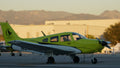 Piper Warrior on the ramp at Van Nuys Airport before a two-hour discovery flight to the Malibu coast